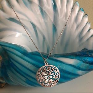 Silpada sterling silver necklace with pendant 18”